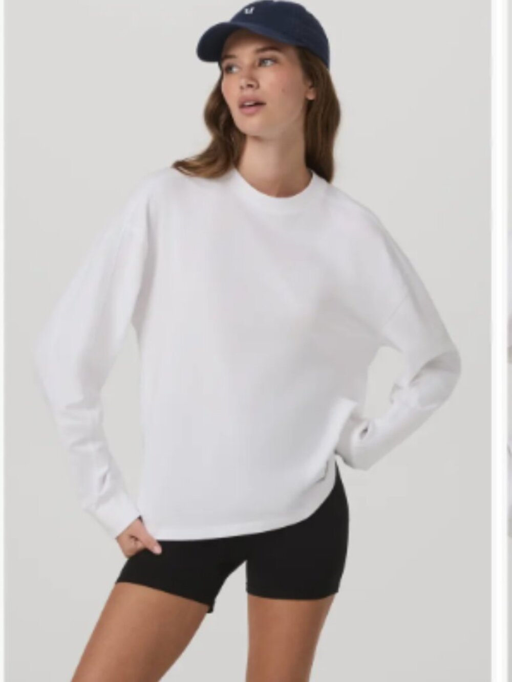 NEW! Vuori Long Sleeve Heavyweight Cotton T-Shirt in WHITE (XL)